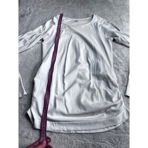 Athleta White Long-Sleeve Lightweight Pullover Top Womens Size Large - Picture 5 of 5
